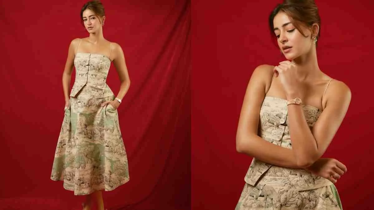 Ananya Panday’s Dreamy Safari-Print Co-Ord: A Vintage Romance Film Come Alive