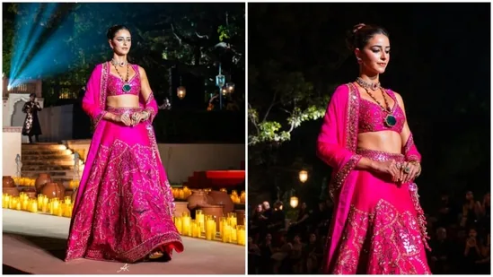 Ananya Panday’s Hot Pink Lehenga for Punit Balana Is a Dream Look for Modern Brides