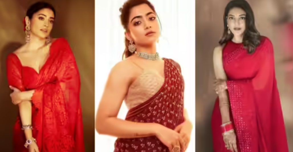 Festive Fashion 2025: Red Sarees Take Center Stage for Ganesh Chaturthi, Inspired by South Indian Divas