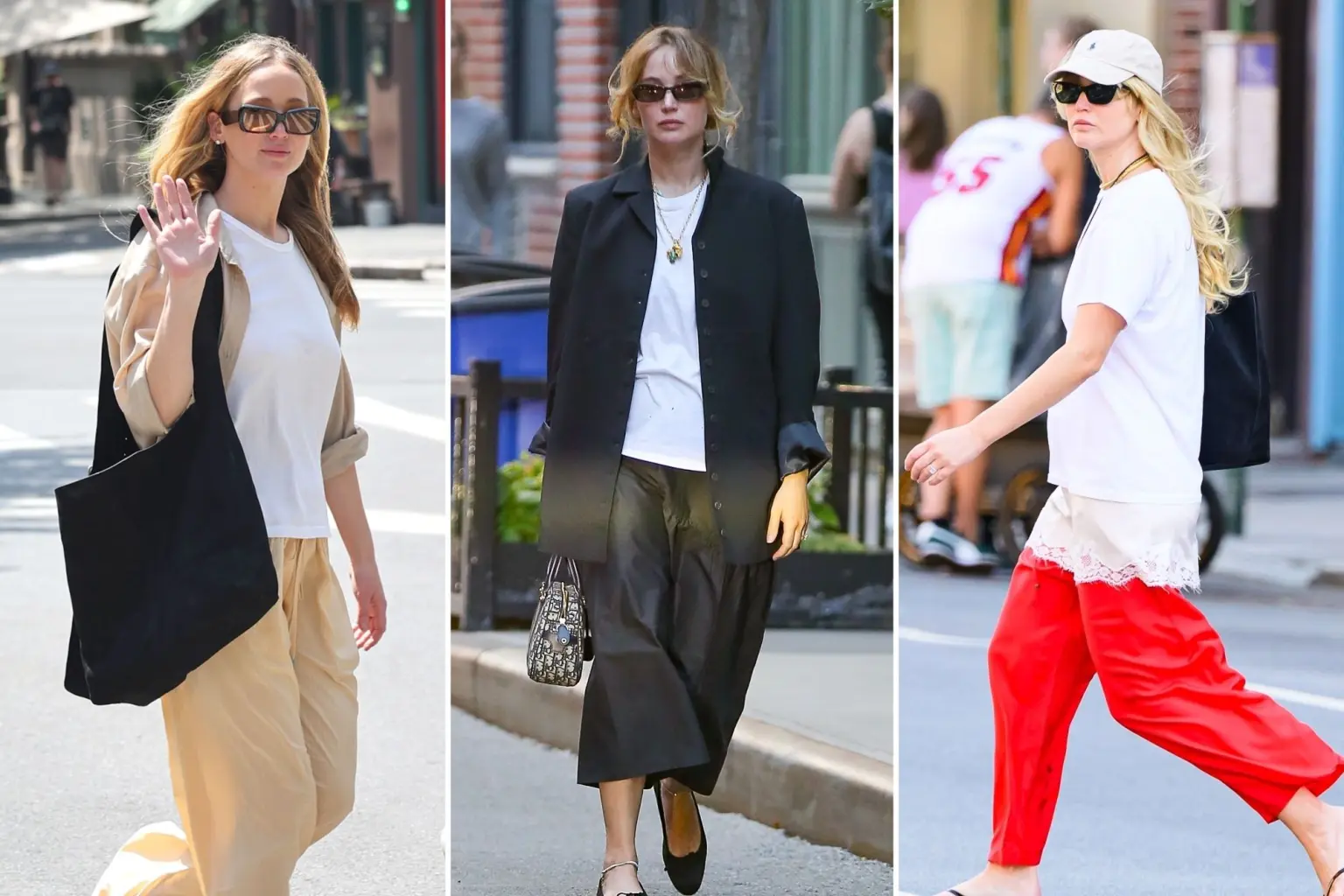 Jennifer Lawrence Makes Goldie White Tees Her Off-Duty Uniform