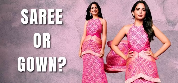 Isha Ambani’s Pink Bandhani by Roberto Cavalli Sparks Debate on Saree, Style & Cultural Crossovers
