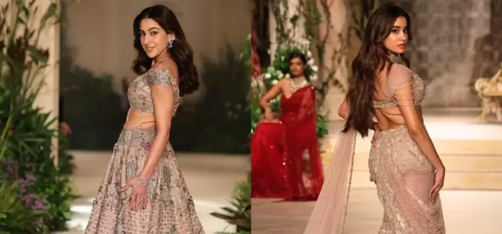 Honest Thoughts on Janhvi Kapoor & Sara Ali Khan’s Dusty Pink Lehengas & Their Ramp Walk at India Couture Week 2025