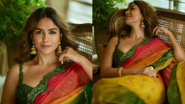 Mrunal Thakur Channels Shakti in Ganesh Chaturthi Saree