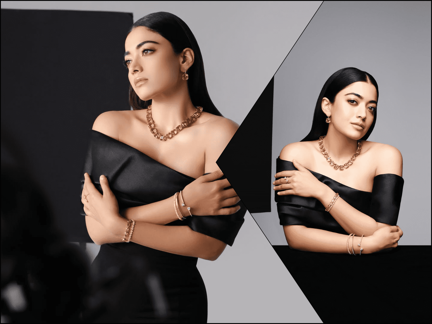 Rashmika Mandanna Named Swarovski’s New Indian Muse—Shines in Sleek Black with Diamonds