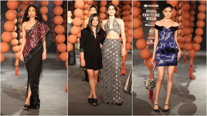 Rimzim Dadu Reimagines Patola Weave with Metallic Magic at India Couture Week 2025