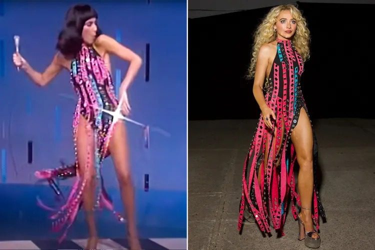 Sabrina Carpenter Channels Cher in Fringe Bodysuit at 2025 VMAs After-Party