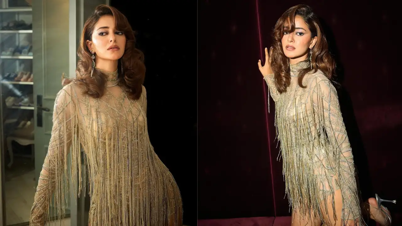 Ananya Panday Shines in Fringe-Laden Mini at Cocktail Night