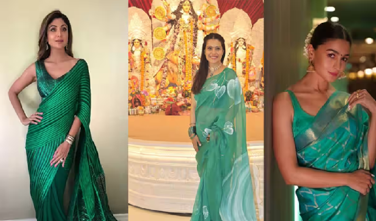 Peacock Green Magic: Day 8 Navratri 2025 Outfit Guide