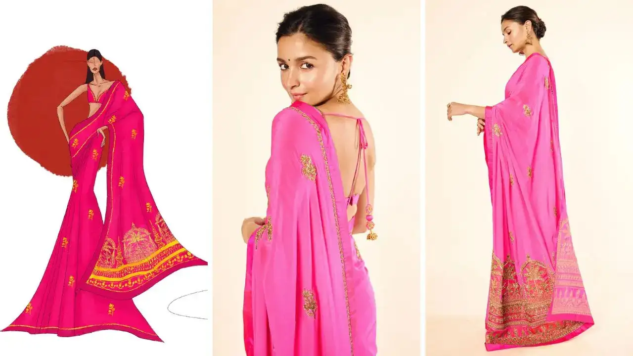 Masaba’s “Patakha” Sari: 275 Hours of Embroidery on Alia Bhatt