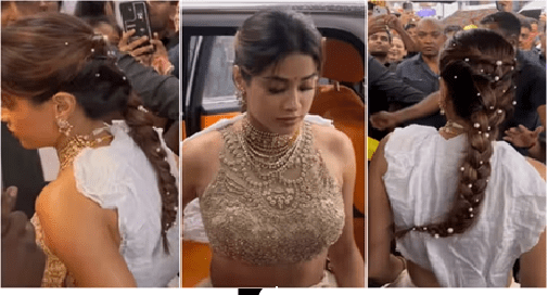 How Tissue Rolls Perfected Janhvi’s Lehenga Look