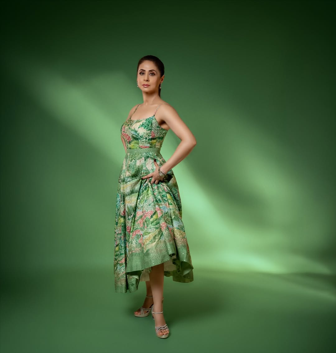 Urmila Matondkar Mesmerises Fans in Green Maxi Dress