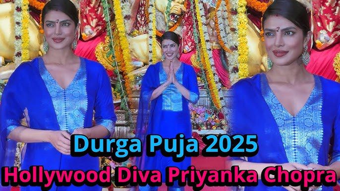 Priyanka Chopra Stuns at Rani-Mukerji Durga Puja