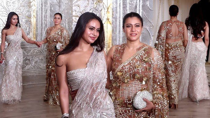 Kajol & Nysa Devgan Dazzle in Gold & Silver at Manish Malhotra’s Diwali Party