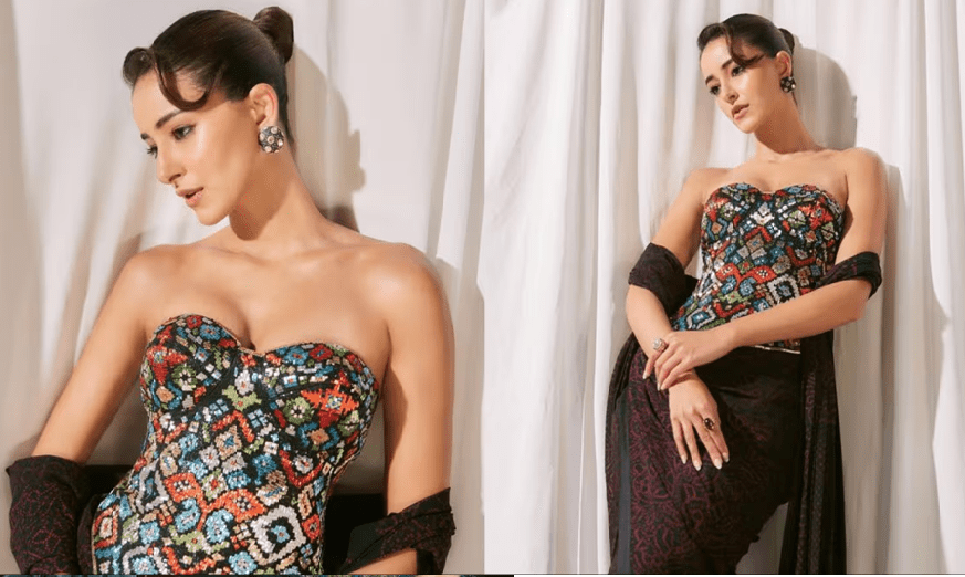 Ananya Panday Dazzles in Patola Corset & Bandhani Saree