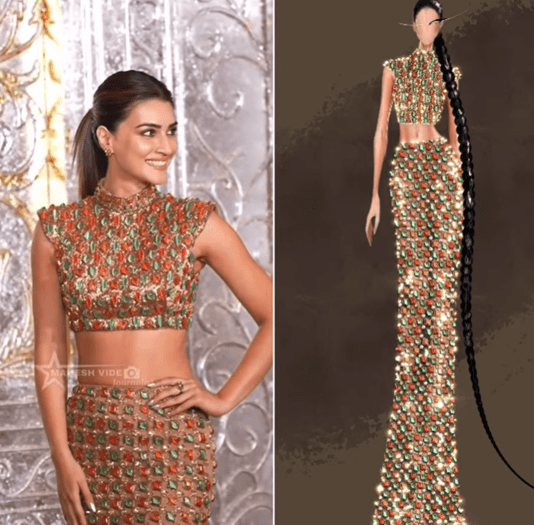Kriti Sanon Stuns in Sparkling Silhouette at Diwali Bash
