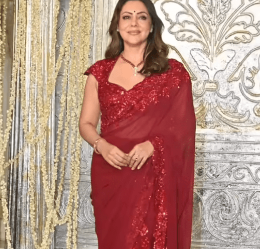 Gauri Khan Shines in Striking Red Saree at Malhotra’s Diwali Soirée