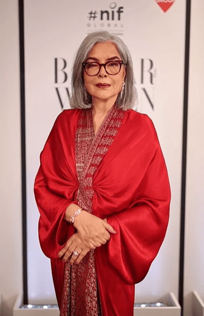 Zeenat Aman Radiates Grace in Red at Harper’s Bazaar Awards 2025