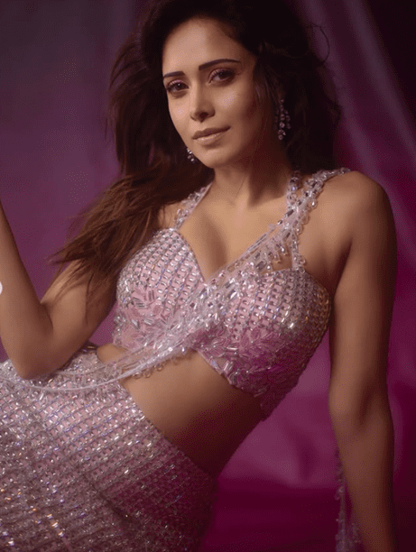 Nushrratt Bharuccha Shines in Pink Lehenga at Diwali