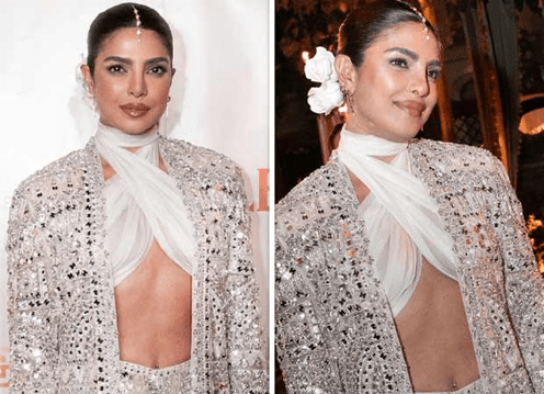 Priyanka & Nick Glow in Ivory at NYC Diwali Bash