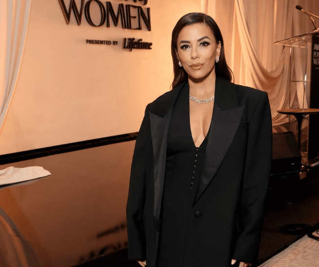 Eva Longoria Turns Heads in Daring Neckline Mini Dress