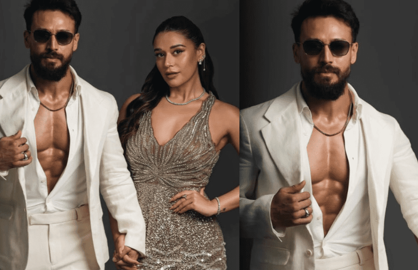 Tiger Shroff Flaunts Abs in Barely-Buttoned White Shirt & Blazer