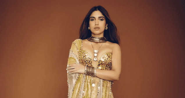 Bhumi Pednekar Sparkles in Mirror-Work Saree for Wedding Glam