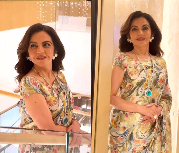 Nita Ambani Stuns in Ultra-Rare Brazilian Paraíba Tourmaline Necklace