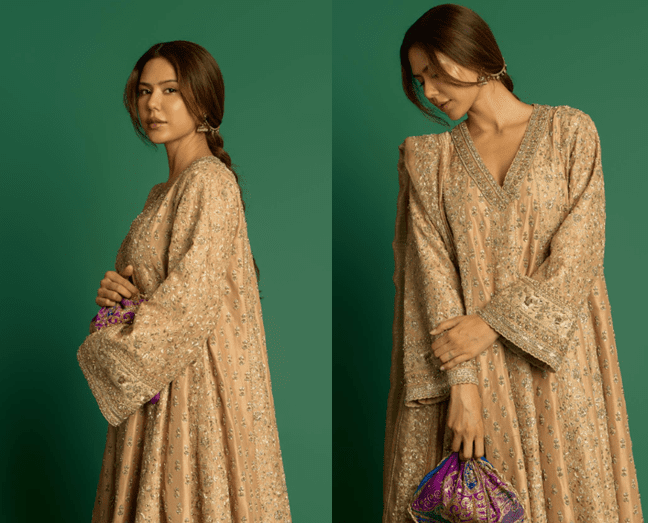 Sonam Bajwa’s Stuns In Soft Gold Anarkali