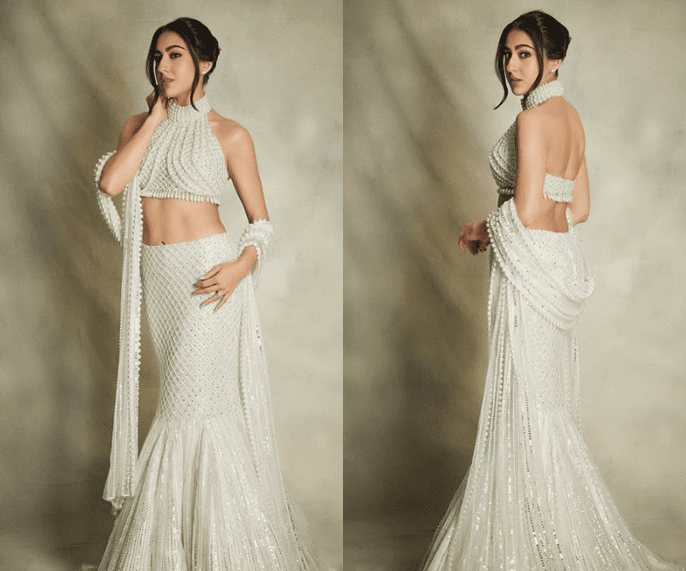 Pearls and Princess Vibes: Sara Ali Khan’s Stunning Manish Malhotra Ensemble